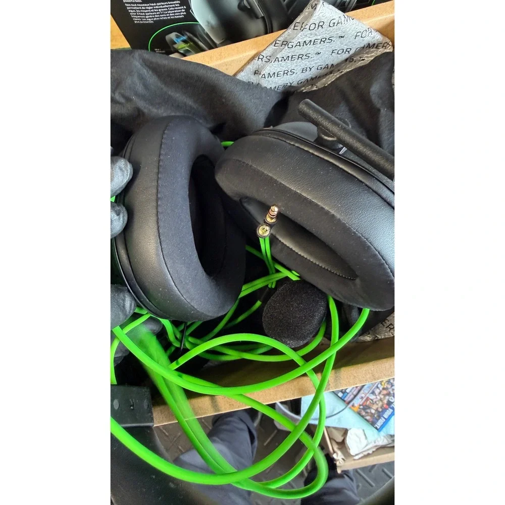 Razer‎ BlackShark V2 X Wired Gaming Headset Black Green 3.5mm PC PS5 Xbox Switch